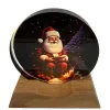 Christmas sitting Santa Claus crystal ball ornament, Christmas-themed decoration, Christmas souvenir Item Picture
